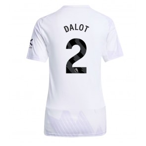 Manchester United Diogo Dalot #2 Udebanetrøje Dame 2025-26 Kortærmet